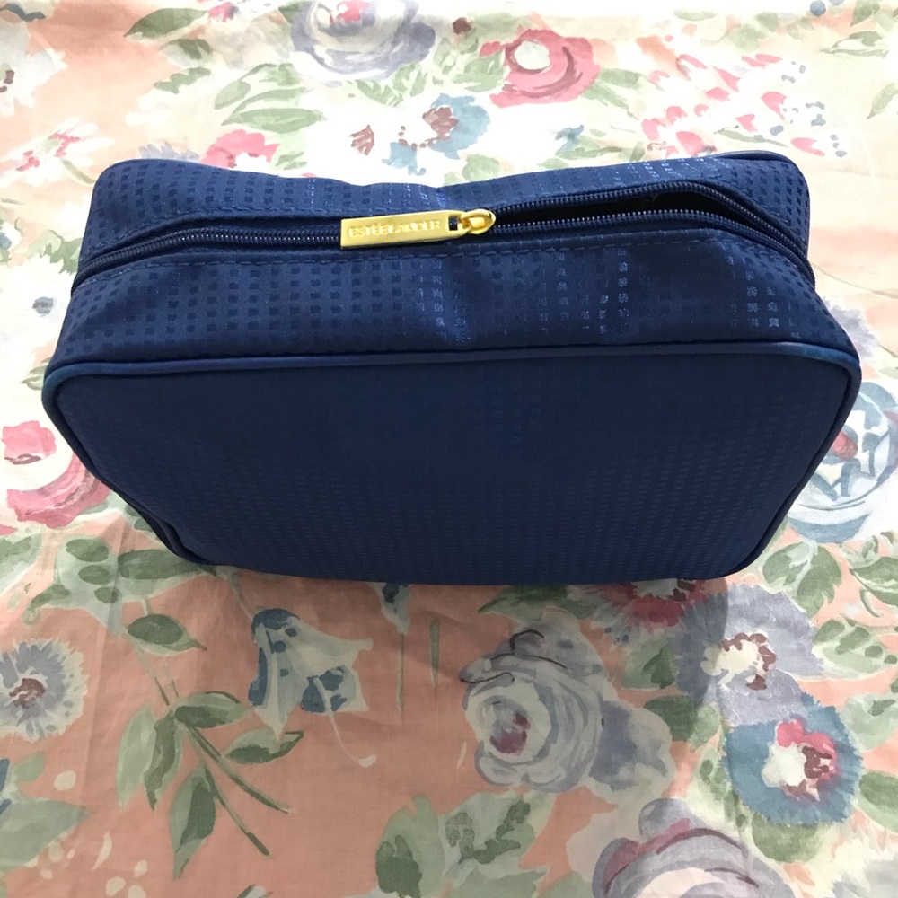 3/$20 Vintage estee lauder blue makeup pouch